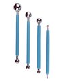 thumbnail image 4 of Stylus Tools 5pcs 2 Way DIY Silicone Ceramic Clay Indentation Tool y 4pcs Herramientas de bola de metal de doble punta - Azul 9 Piezas kenally HA2928-01B, 4 of 6
