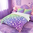 thumbnail image 2 of meiyoeat Rainbow Dog Paw Pattern Bedding,Cute Pet Print Duvet Cover Full For Girl,Reversible,3 Pieces,1 Duvet Cover and 2 Pillowcases, 2 of 6