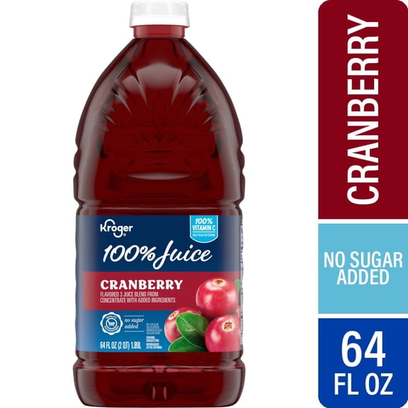 Kroger 100% Cranberry Juice 64 fl oz - Pack of 1