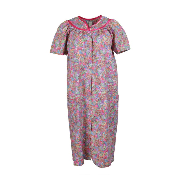 Elegant Emily Women's SnapFront Duster Robe With Pockets Funky