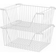 thumbnail image 4 of Stackable Storage Baskets Sturdy Metal Wire Freezer Bins Cabinet Organizer for Pantry Home Kitchen Organization, 4 of 6
