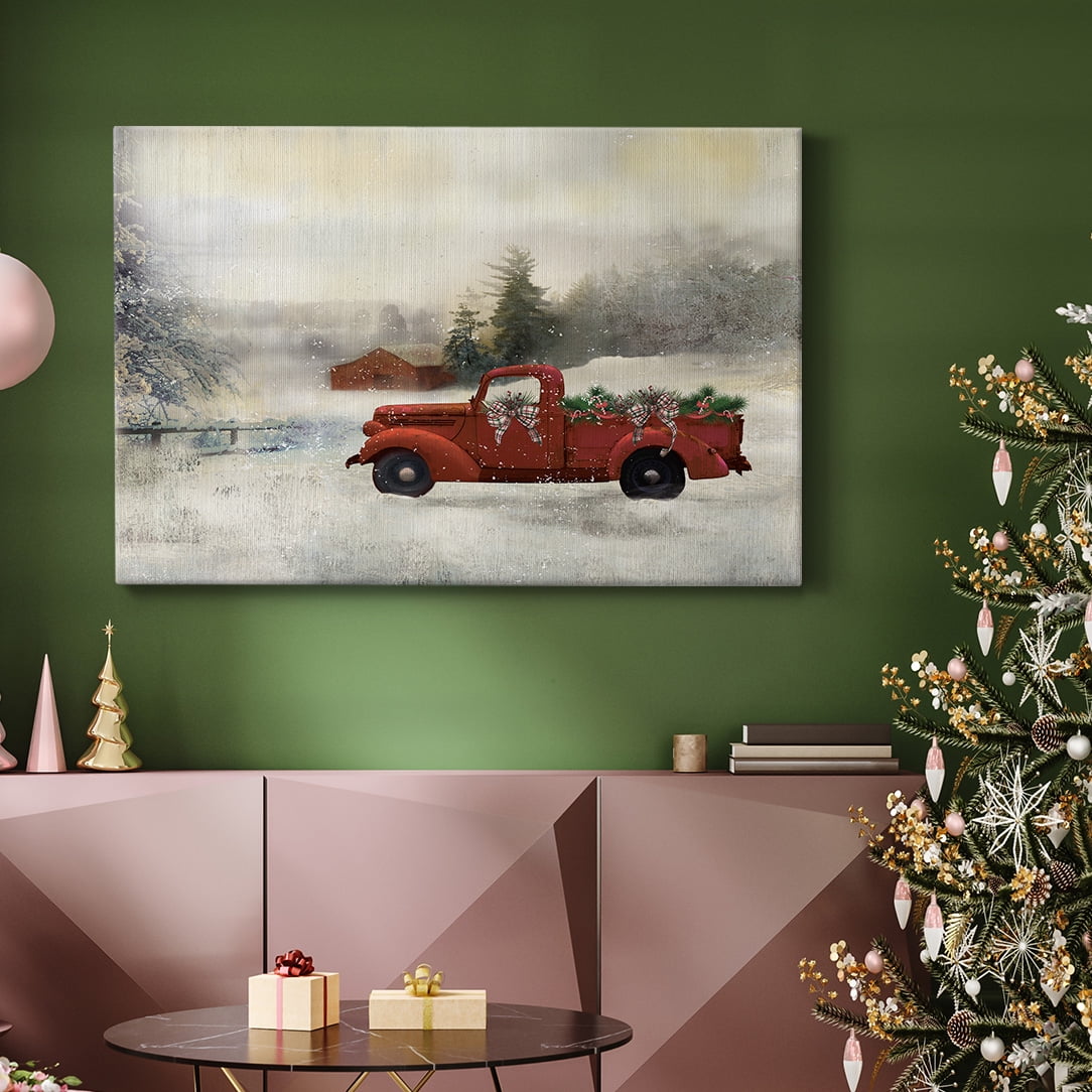 Red Barn Winter- Gallery Wrapped Canvas