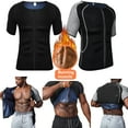 thumbnail image 4 of Men Sauna Suit Compression Short sleeve Body Shaper Waist Trainer Fat Burn Corset for Weight Loss Hot Sweat Workout Short sleeve, 4 of 8