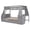 Gray, variant on Hassch Twin Over Full Bunk Bed with Trundle and Built-in Desk, Solid Wood Bunk Bed Frame with Three Storage Drawers and Shelf (Gray)