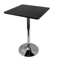 Bar Dining Table Rotary Square Pub Table Height Adjustable 360 Degree