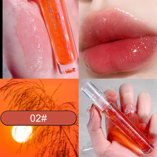 Heallor-pintalabios líquido hidratante, 1/3/4/5/6 piezas, 3 colores de maquillaje, aceite de labios Ice Mountain, cosméticos, brillo de labios de cristal Jell