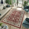 thumbnail image 2 of MDA Home Hollywood 8'x11' Border Traditional Fabric Area Rug in Brown/Red, 2 of 3