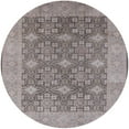 thumbnail image 1 of Ahgly Company Indoor Round Mid-Century Modern Silver Pink Oriental Area Rugs, 7' Round, 1 of 6