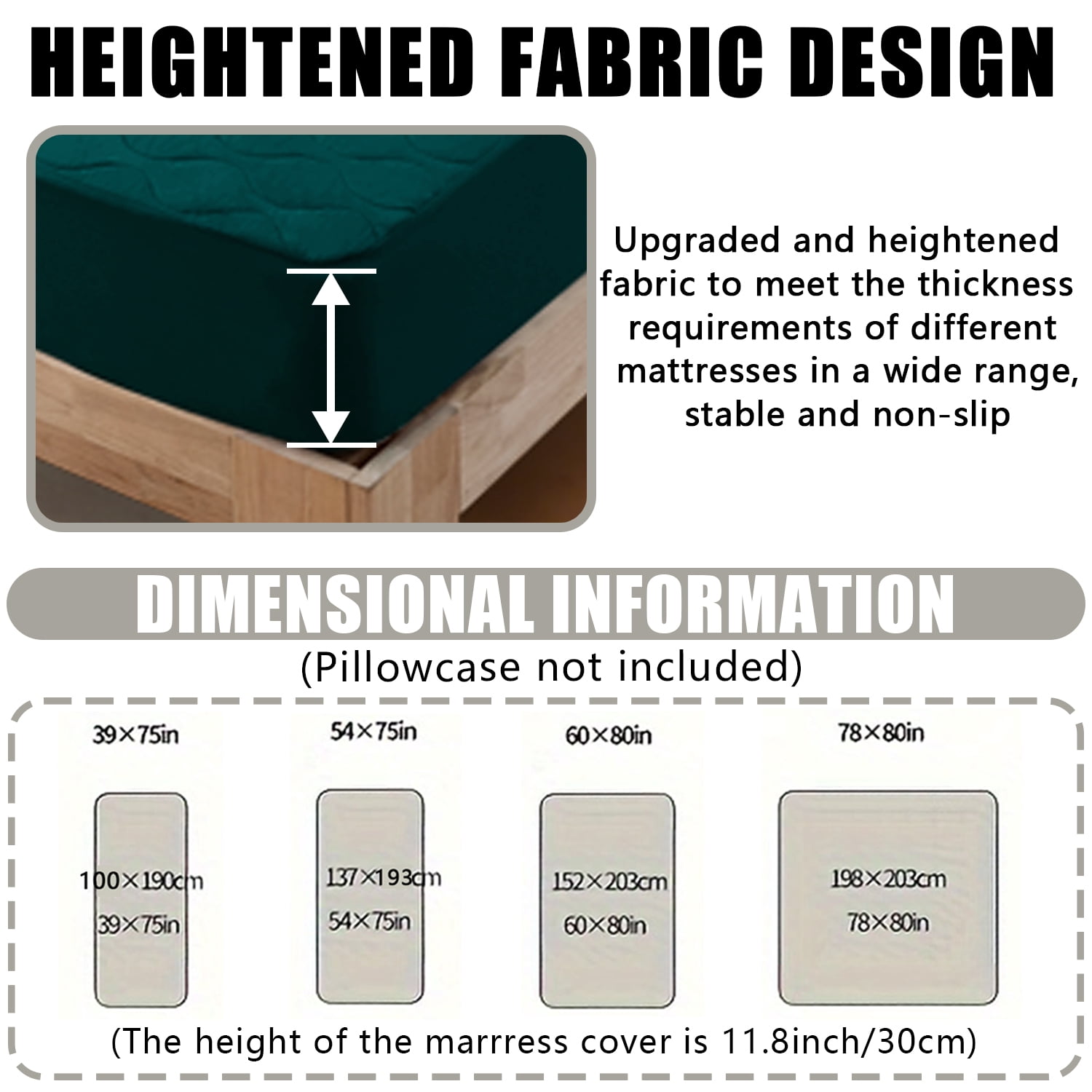Waterproof Mattress Protector, Noiseless Full Size Mattress Pad with Deep Pocket Fitted Up to 11",Breathable Fitted Sheet Quilted Mattress Pad Cover (Black,Full)