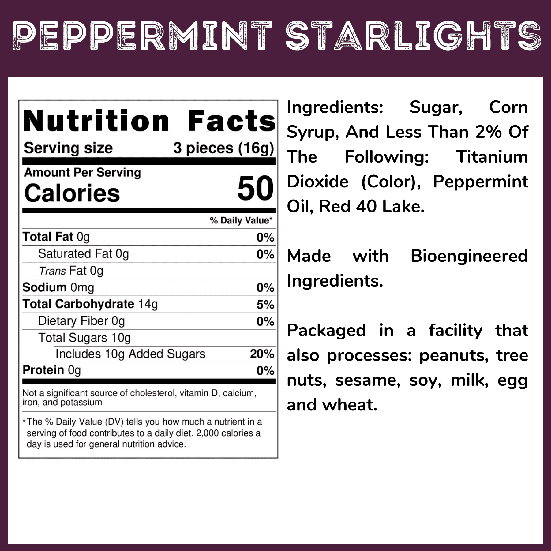 WinCrest Peppermint Starlight Mints - Wrapped Hard Candy - 5 Lb Case