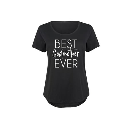 Best Godmother Ever  - Ladies Plus Size Scoop Neck (Best Plus Size Shopping)