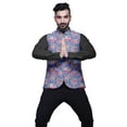 thumbnail image 3 of Atasi Floral Marriage Ethnic Coat For Men Printed Nehru Jacket Mens Bandhgala Casual Vest Jacket-X-Large, 3 of 6