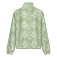thumbnail image 6 of Jackets for Women Winter Coat Jackets Flannel Stand Collar Jacket(Pale Green Textured Pattern Repeat,Size:S-4XL), 6 of 7
