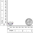 thumbnail image 3 of Gem Stone King 925 Silver and 10K Yellow Gold White Moissanite and Purple Amethyst 3 Stone Ring for Women (5.50 Cttw, Gemstone Birthstone, Cushion 10MM, Round 4MM, Size 5), 3 of 3