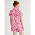 thumbnail image 6 of Joyspun Women's Dreamy Soft Collection Notch Collar Top and Shorts Pajama Set, 2-Piece, Sizes XS-3X, 6 of 8