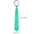 thumbnail image 2 of CORBATA PREATADA CHIC PARA HOMBRES Corbatas de cremallera de color sólido Brillo de satén Corbatas formales y casuales Turquesa, 2 of 5