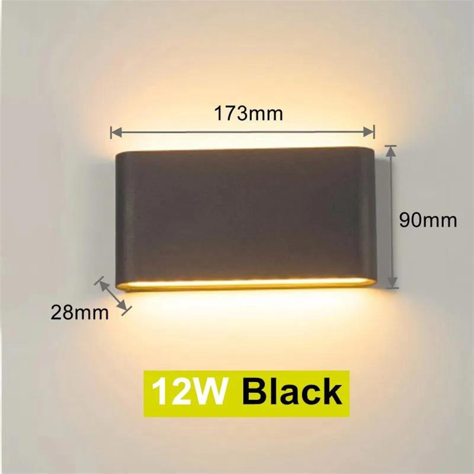Indoor Bedroom Living Room Stairs Wall Light Outdoor Waterproof Garden Lighting Aluminum 6W 12W Wall Lamp
