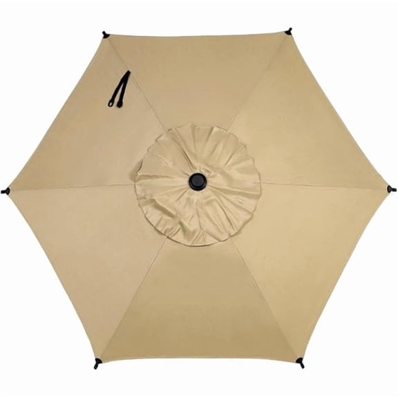 Abba Patio 7.5ft Lyon Outdoor Patio Umbrella Cover Replacement w/ 6 Sturdy Ribs, Brown