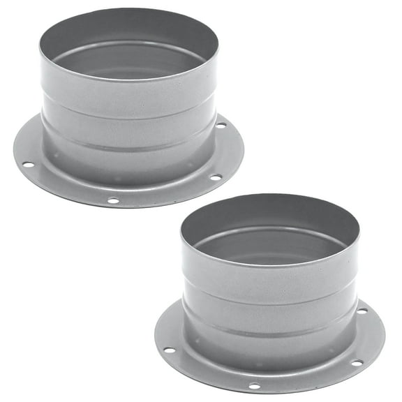 Anxingo 3 Inch Duct Connector Flange  2 Pack Straight Pipe Flange Connector to Round Interface Air Duct Metal Straight Pipe Flange for Ventilation Cooling Heating and Air Conditioning Systems