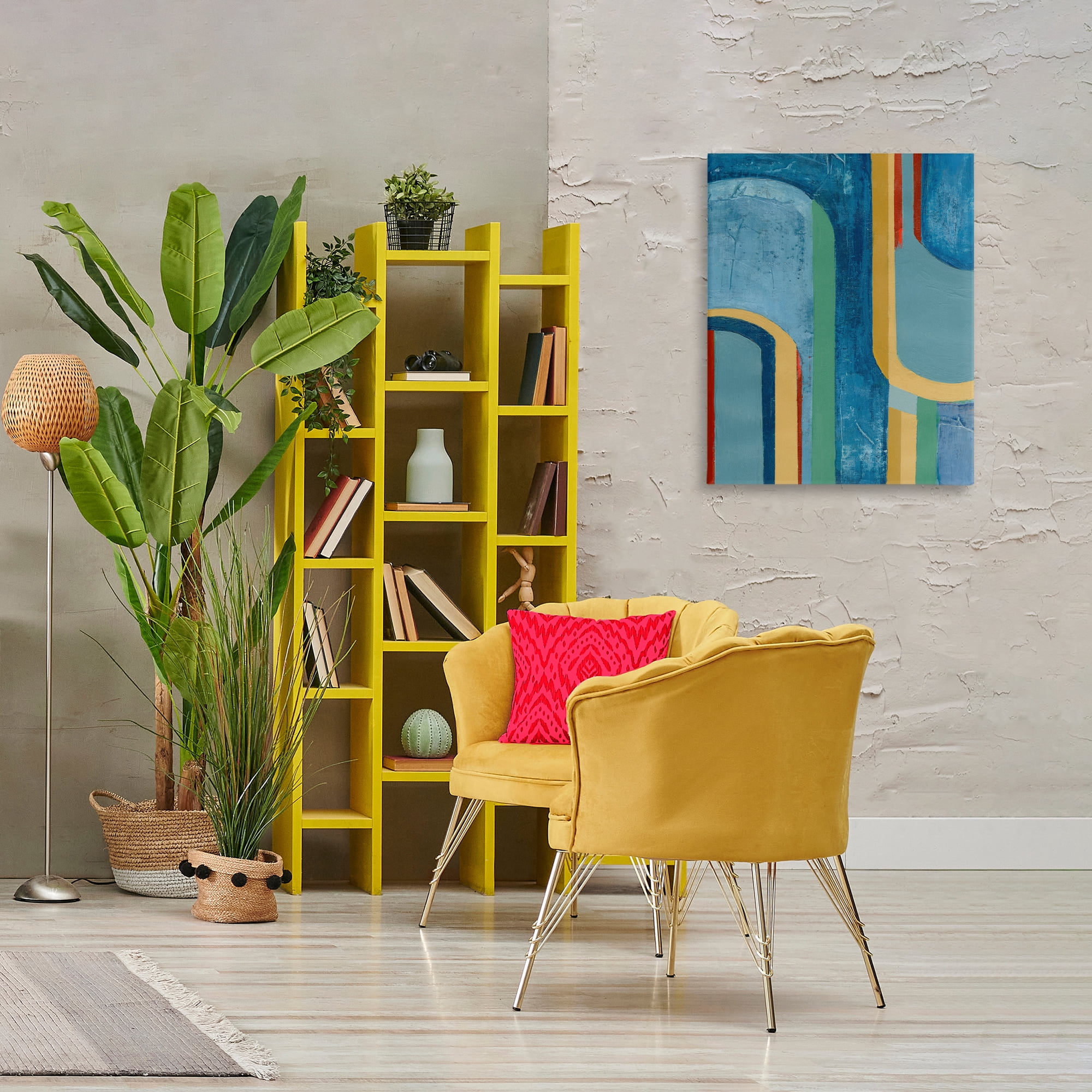 Stupell Industries Dynamic Arches Pattern Abstract Painting Gallery Wrapped Canvas Art Print Wall Art, 24 x 30