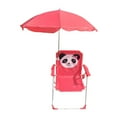 thumbnail image 4 of Sillas de playa para niños, asientos de exterior con sombrilla, silla de camping para bebé fácil de transportar Rojo, 4 of 8