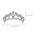 thumbnail image 5 of CIMAXIC Wedding Rhinestone Crown Headdress Wedding Crown Rhinestone Pearl Bride Tiara for Party,5.71"X5.71"X2.56", 5 of 5