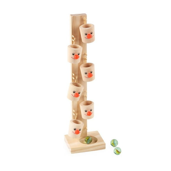 Maoww Jeu de Balle Clown Course Jeux Éducatifs Précoces Jouet en Bois Clown Amusant