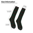 thumbnail image 5 of Balery Buffalo Plaid Dark Green Printed Novelty Socks Men's Women's Crew Socks Sports Socks Knee High Socks Cotton Socks Quirky and Cool Socks, 5 of 9