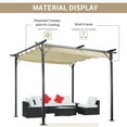 thumbnail image 4 of Outsunny 10' x 10' Outdoor Retractable Pergola Canopy, Metal Patio Shade Shelter for Backyard, Porch Party, Garden, Grill Gazebo, Beige, 4 of 10