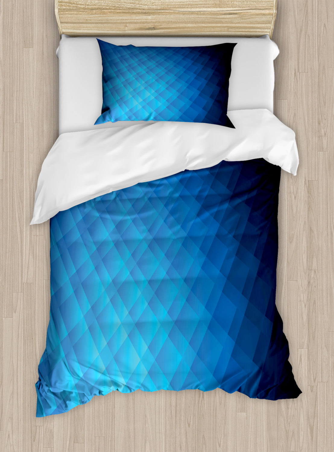 Geometric Moon Cushion Cover modern magical navy blue cotton canvas 