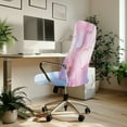 thumbnail image 3 of HELLHERO Marble Print Office Chair Cover Universal Dustproof Desk Chair Protector Decorative Gaming Chairs Seat Covers Pink, 3 of 7