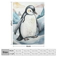 thumbnail image 4 of COMIO  Penguin Throw Blanket Kawaii Animal Blanket for Kids Boys Girls Black White Penguin Sherpa Blanket Blue Iceberg Antarctica Winter Flannel Blanket for Bed Sofa Couch, 4 of 6