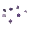 thumbnail image 2 of 7 Uds. De cristales curativos de chakras, patrones geométricos, piedra semipreciosa, adorno decorativo de cristales de energía positiva, color morado, 2 of 5
