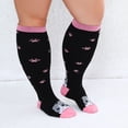 thumbnail image 5 of Compression Socks for Women, LOFIR Funny Cute Cat Animal Compression Socks for Women Wide Calf - 2 Pairs of 20-30 mmHg Knee High Socks for Women, Plus Size Womens Athletic Socks, Mixed Color, 3XL, 5 of 11