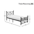 thumbnail image 4 of OakvillePark Hilton Open-Frame Metal Platform Bed, Twin, Black, 4 of 4