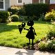 thumbnail image 4 of Metal Garden Stake Decoration Black Iron Ground Insert for Outdoor Yard Fence Courtyard Farm Flower Bed Weather Resistant, 4 of 6
