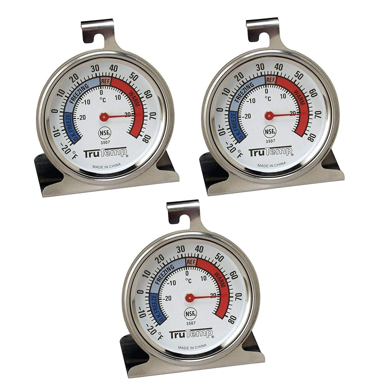 Tru Temp RefrigeratorFreezer Thermometer, 3 Pack