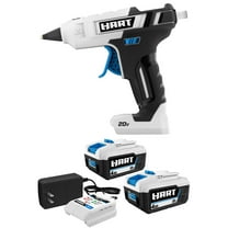 HART 20-Volt 2-Pack 4Ah and Charger Starter Kit and Glue Gun Bundle