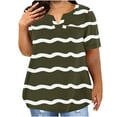 thumbnail image 1 of Plus Size Mujeres Blusas Cuello en V Casual Suelto Verano Blusa de Manga Corta para el Uso Diario Y Casual, 1 of 5
