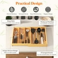 thumbnail image 5 of Lifewit Utensil Drawer Organizer, Expendable Cooking Silverware Tray for Kitchen Drawer, Bamboo Adjustable Cutlery Flatware Holder, Spatula Tools and Gadgets Storage Divider, 5 of 9