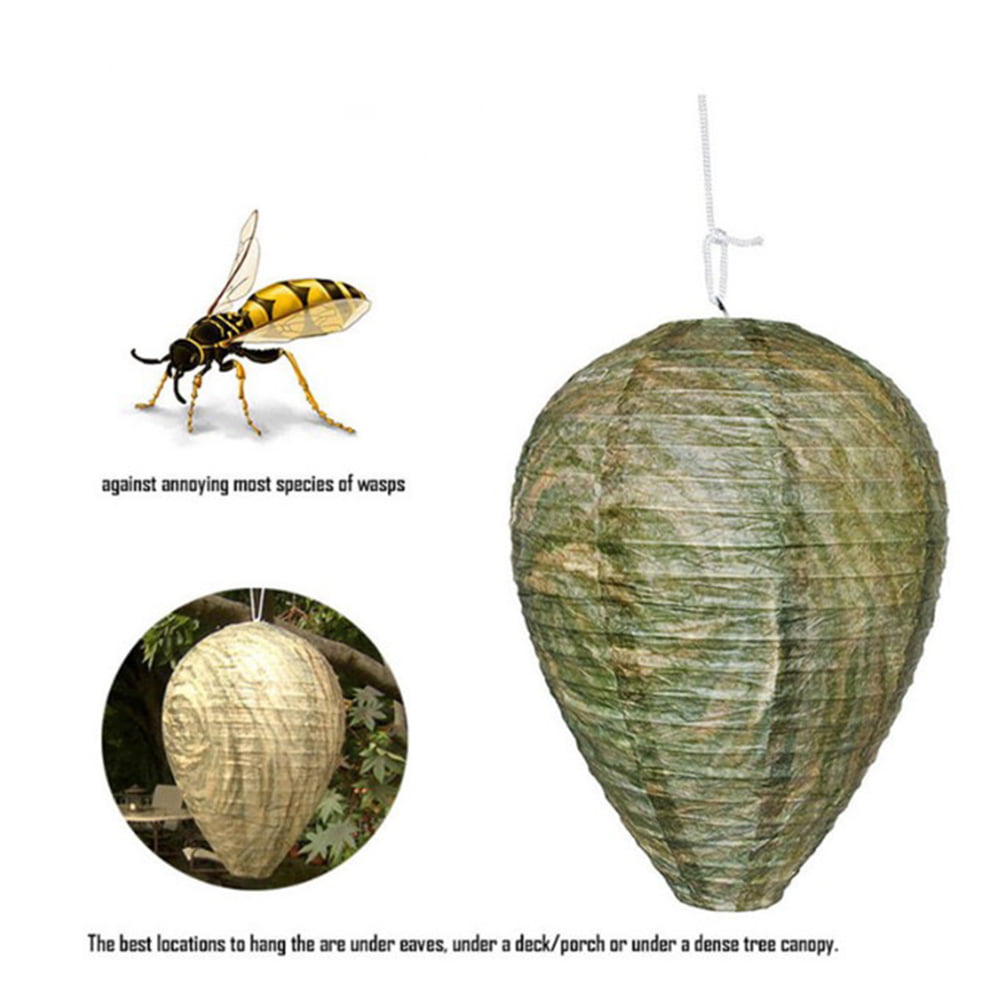 2pcs Fake Wasp Nest Simulated Honeycomb Wasp Deterrent Beehive Lantern Hang Wasp 