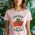 thumbnail image 5 of Packed With Cheer Graphic Tee | Gift Sleigh Shirt | Unisex Casual T-Shirt, Ash, Size L, 5 of 6
