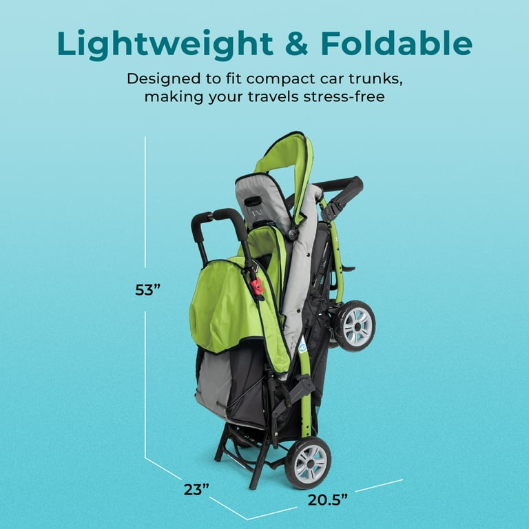 Foundations Trio Sport 3-Seat Baby Infant Toddler Stroller, Green