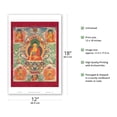 thumbnail image 2 of The Buddhas of Purification - Vintage Tibetan Thangka Buddhist Painting - Tibet, 13th Century - Master Art Print (Unframed) 12in x 18in, 2 of 4