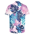 thumbnail image 4 of ZCFZJW Big and Tall Regular Fit Hawaiian Shirts for Men Trendy Summer Tropical Palm Tree Print Short Sleeve Button Down Graphic Beach Holiday Vacation Tees Shirt Tops Multicolor#07 XXXXL, 4 of 5