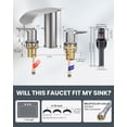 thumbnail image 3 of WOWOW Waterfall Bathroom Faucet 3 Holes 8Inch Widespread Bathroom Sink Faucet, 3 of 7