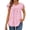 Pink Dots, variant on Fantaslook Womens Blouses Dressy Casual Pleated Tunic Tops Floral Ruffle Sleeve Summer Shirts
