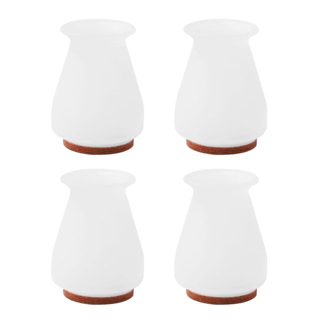 Hugtrwg 4 Uds. Fundas Silicona para Patas Muebles Almohadilla para Pies Mesa Protector (blanco)