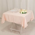 thumbnail image 2 of BalsaCircle 54"x 54" Blush Square Lamour Satin Tablecloth Table Covers Reception Catering Dining Table Linens, 2 of 7