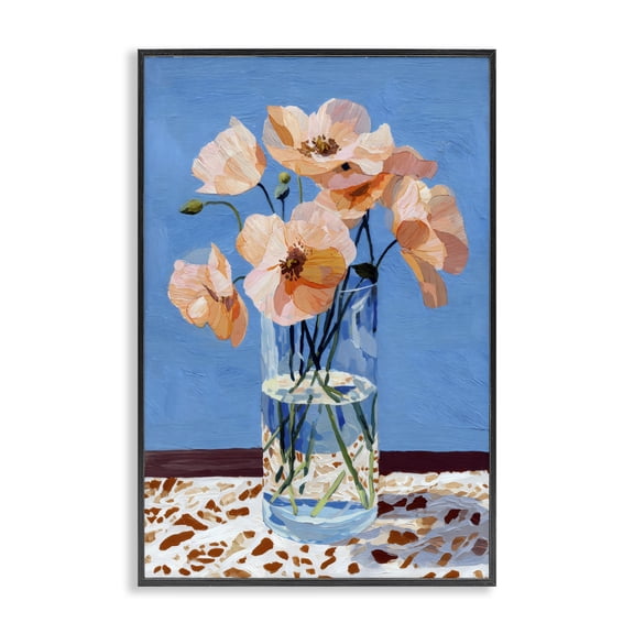 Stupell Industries Bright And Pink Poppies Black Framed Giclee Art, design by Petal Prints Design